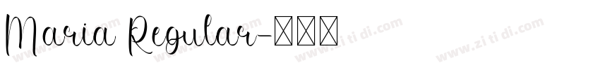 Maria Regular字体转换